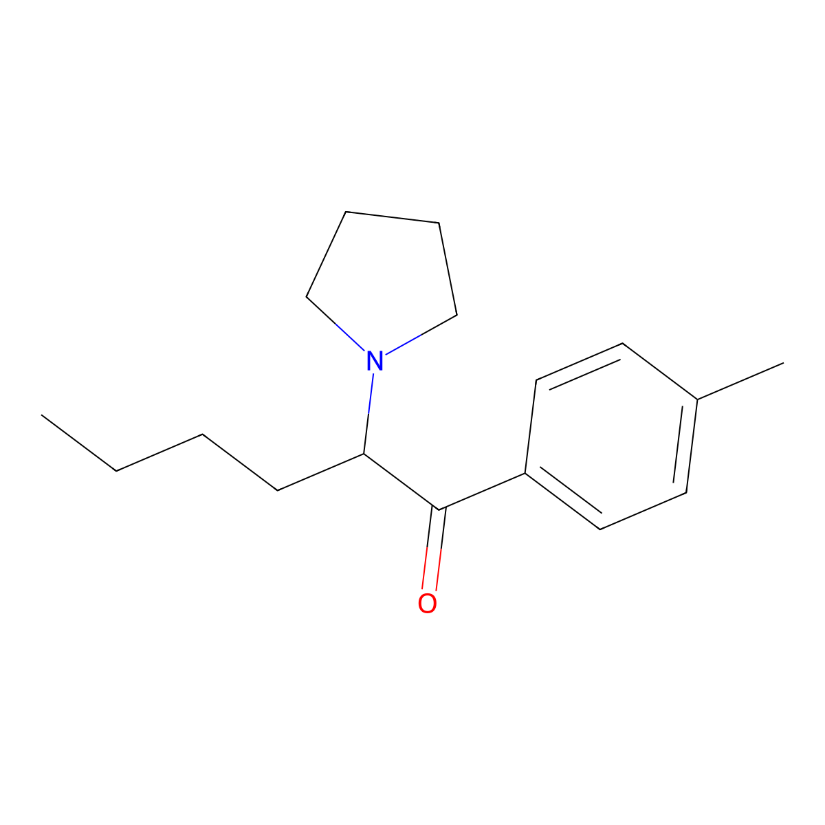 2-(Pyrrolidin-1-yl)-1-(p-tolyl)hexan-1-one molecular structure, CAS 34138-58-4