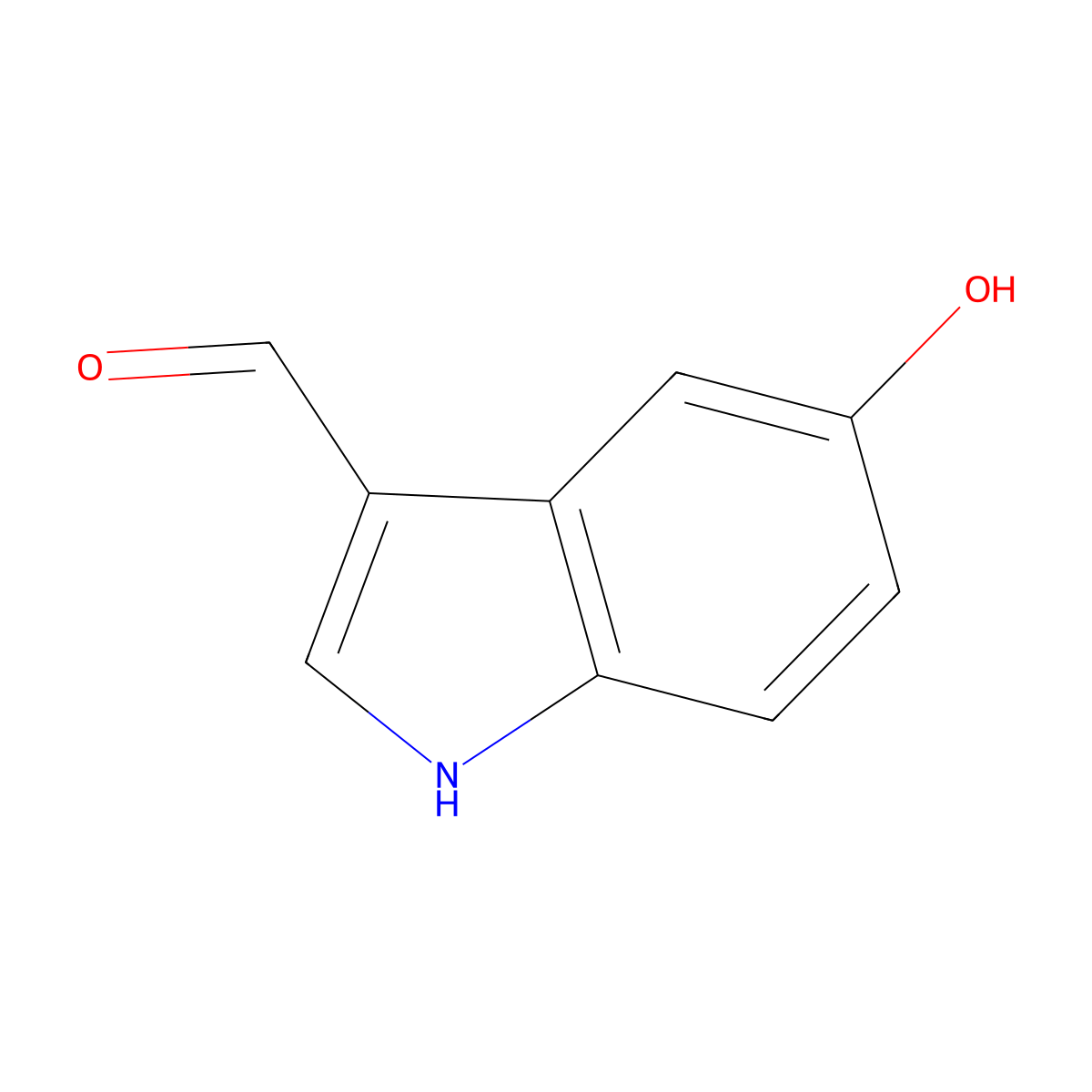 5-Hydroxyindole-3-Carbaldehyde molecular structure, CAS 3414-19-5