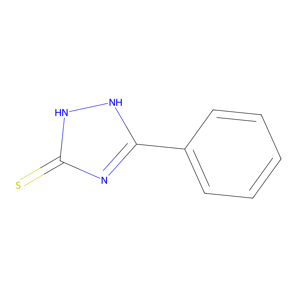 5-Phenyl-s-triazole-3-thiol molecular structure, CAS 3414-94-6