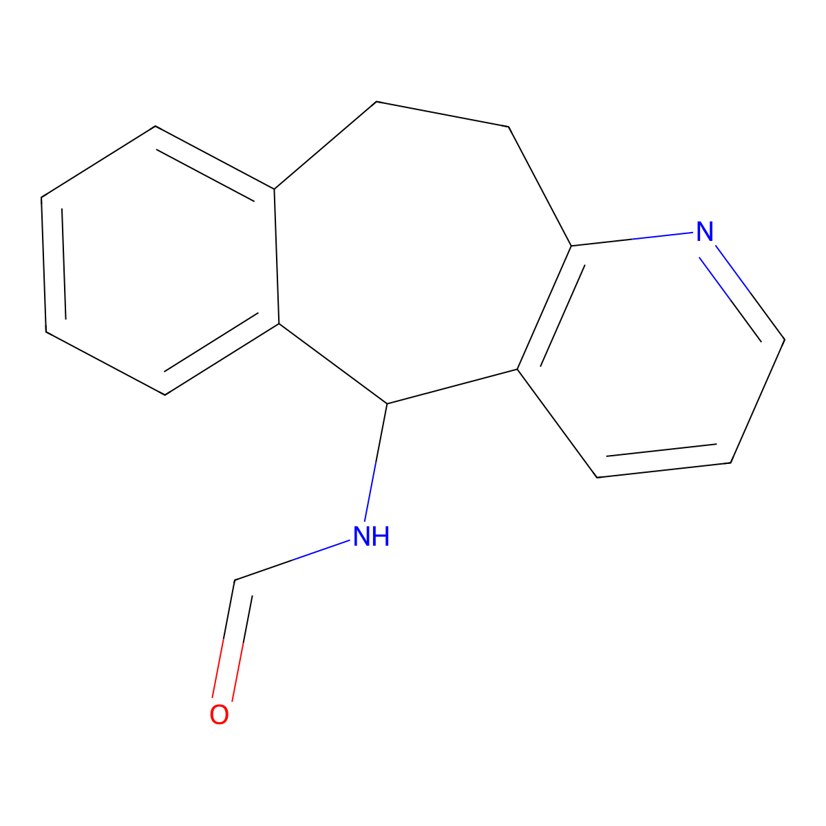 Formamide, N-(10,11-dihydro-5H-benzo(4,5)cyclohepta(1,2-b)pyridin-5-yl)- molecular structure, CAS 34144-73-5