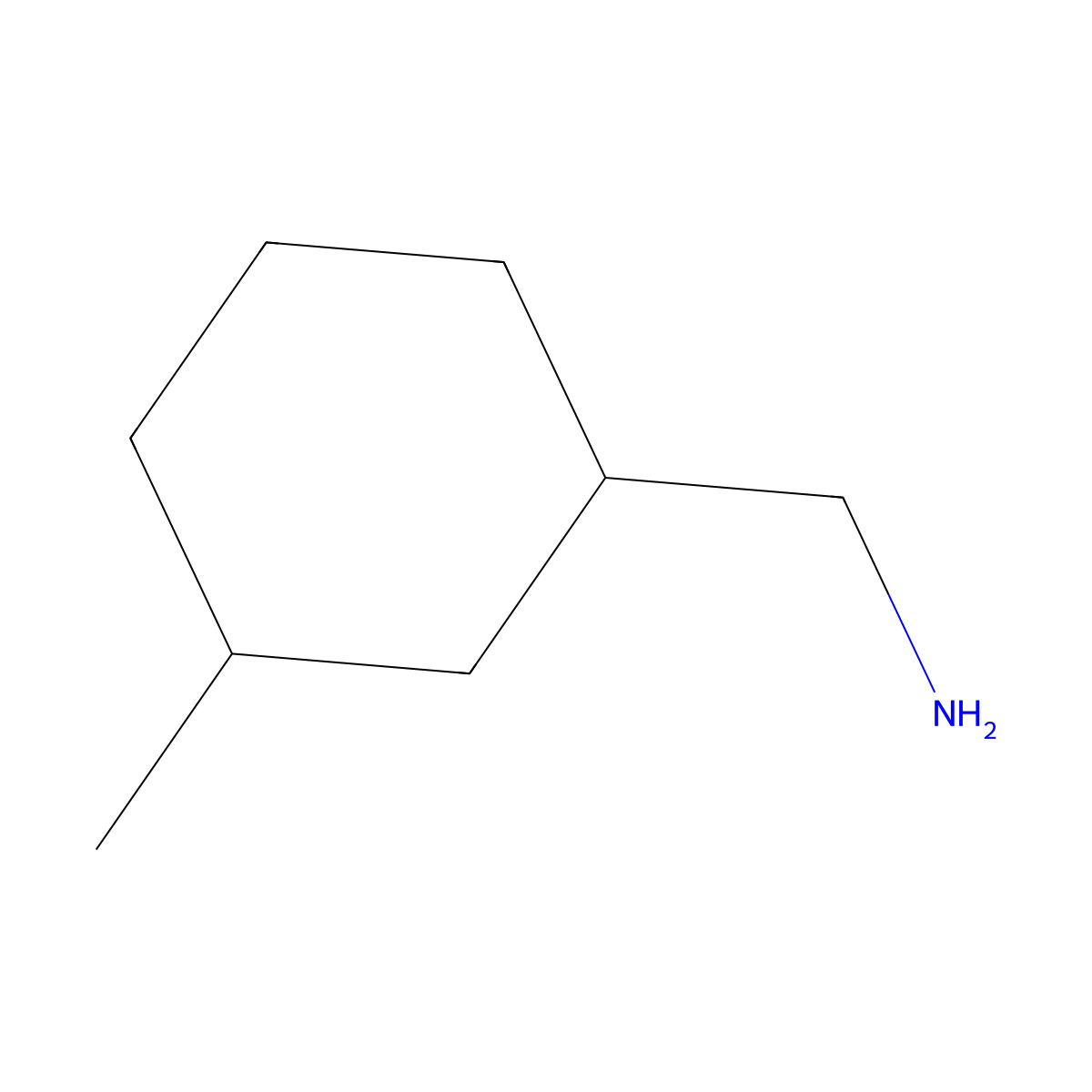 (3-Methylcyclohexyl)methanamine molecular structure, CAS 34147-55-2