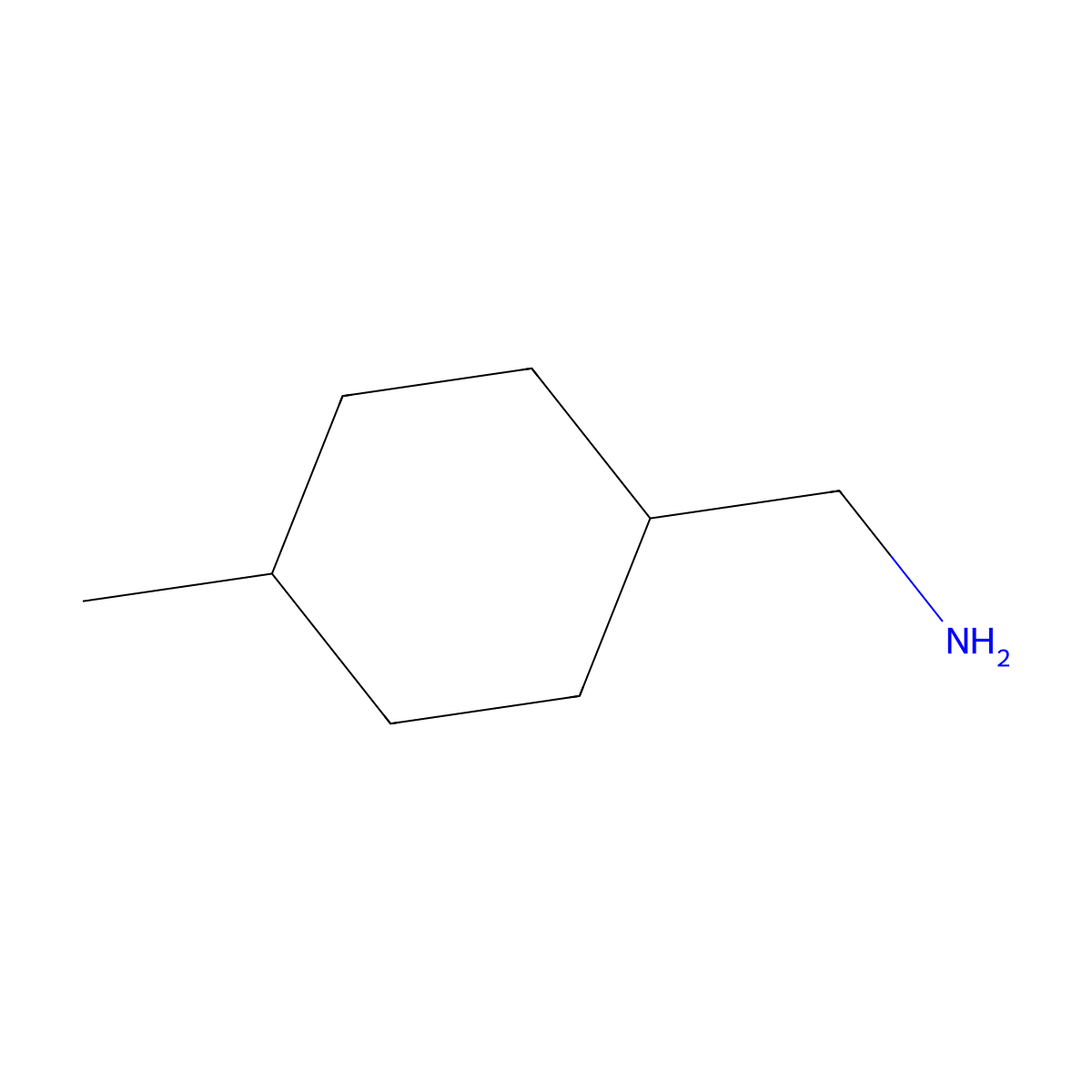 4-Methylcyclohexanemethanamine molecular structure, CAS 34147-56-3