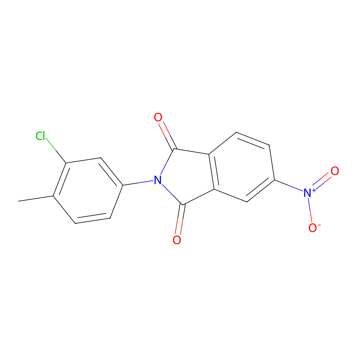 2-(3-chloro-4-methylphenyl)-5-nitro-1H-isoindole-1,3(2H)-dione molecular structure, CAS 341493-30-9