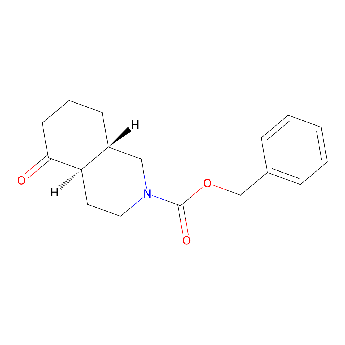 rac-benzyl (4aR,8aS)-5-oxo-decahydroisoquinoline-2-carboxylate molecular structure, CAS 341497-61-8