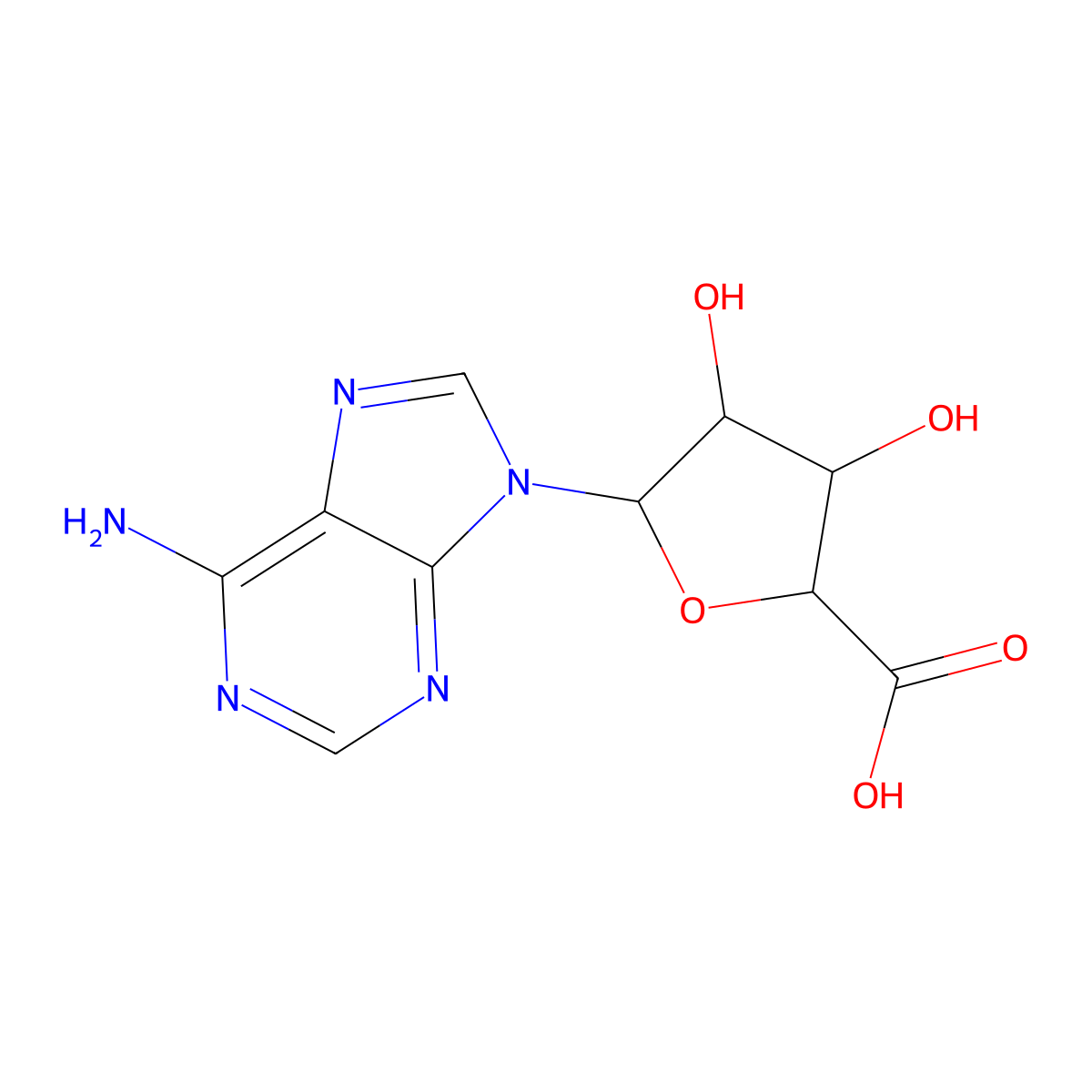9-Riburonosyladenine molecular structure, CAS 3415-09-6