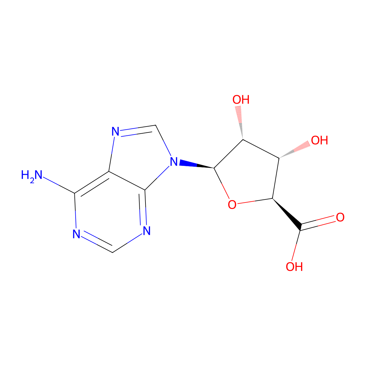 9-Riburonosyladenine molecular structure, CAS 3415-09-6