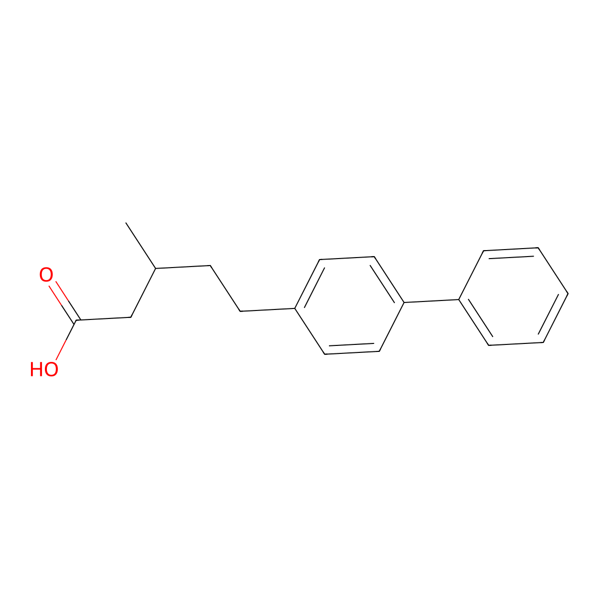 5-(4-Biphenylyl)-3-methylvaleric acid molecular structure, CAS 3415-53-0