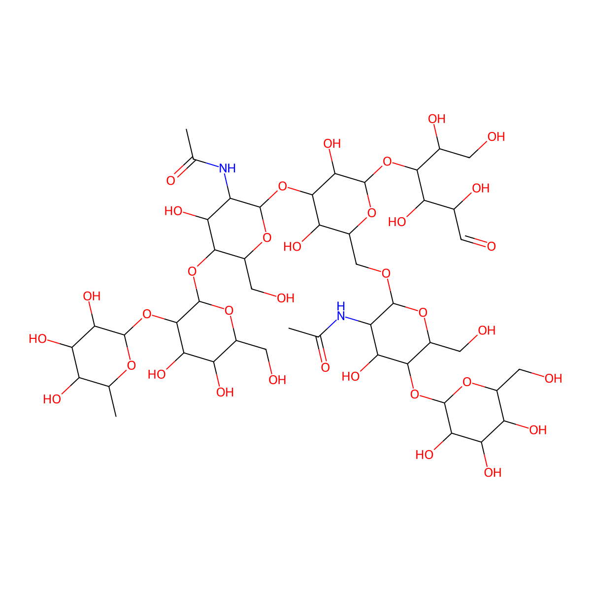 Monofucosyllacto-N-hexaose I molecular structure, CAS 341511-38-4
