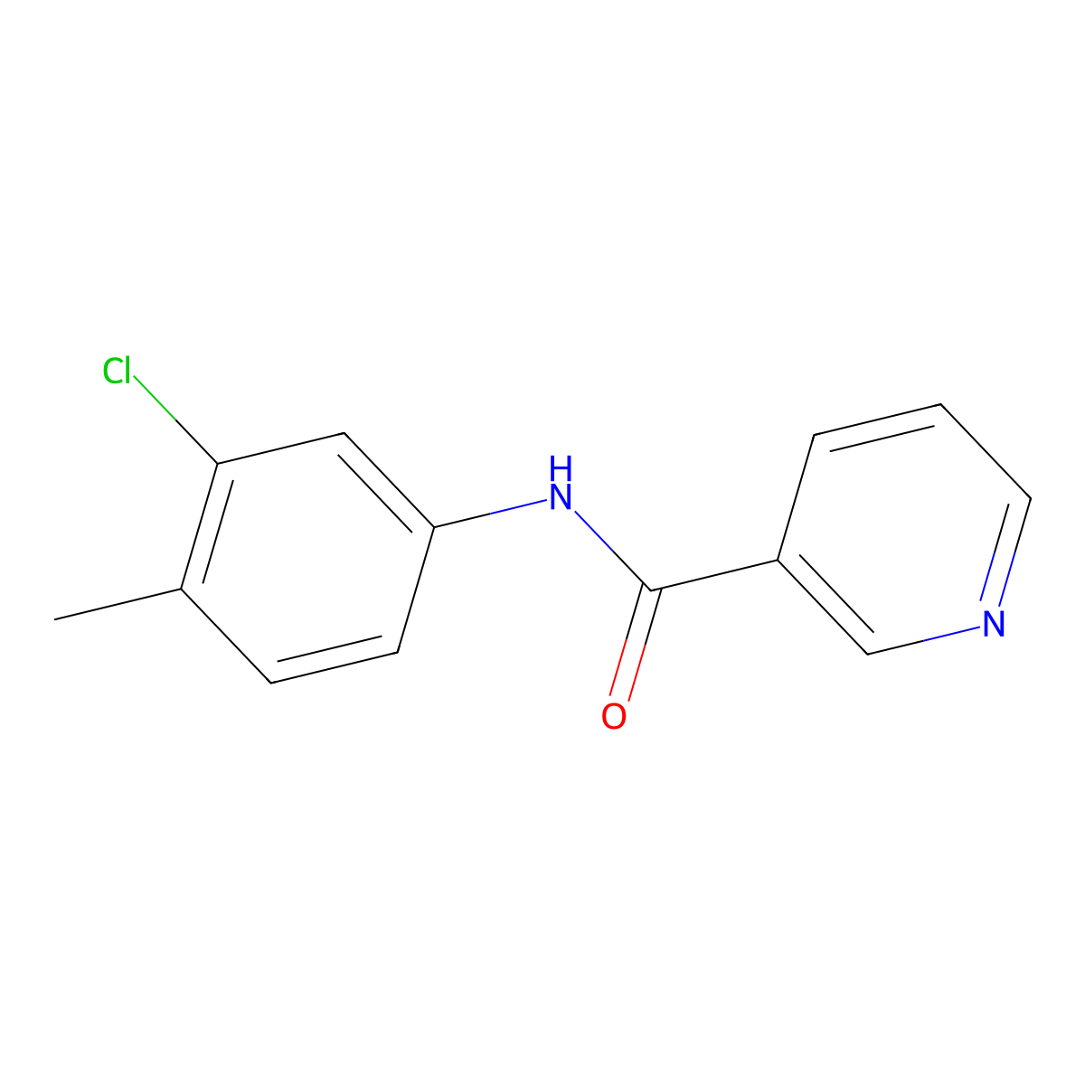 N-(3-chloro-4-methylphenyl)pyridine-3-carboxamide molecular structure, CAS 341516-61-8