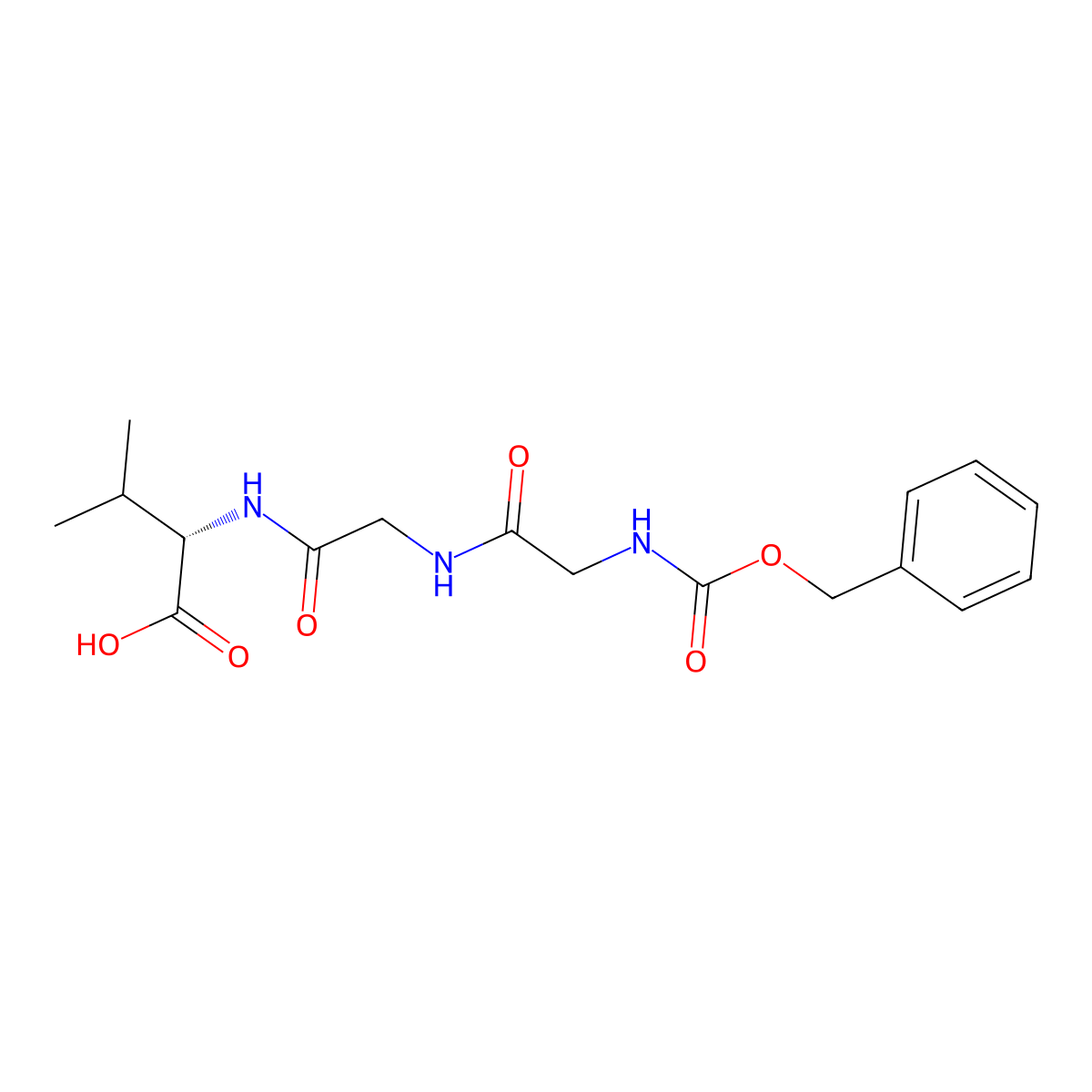 Z-Gly-Gly-Val-OH molecular structure, CAS 34152-86-8