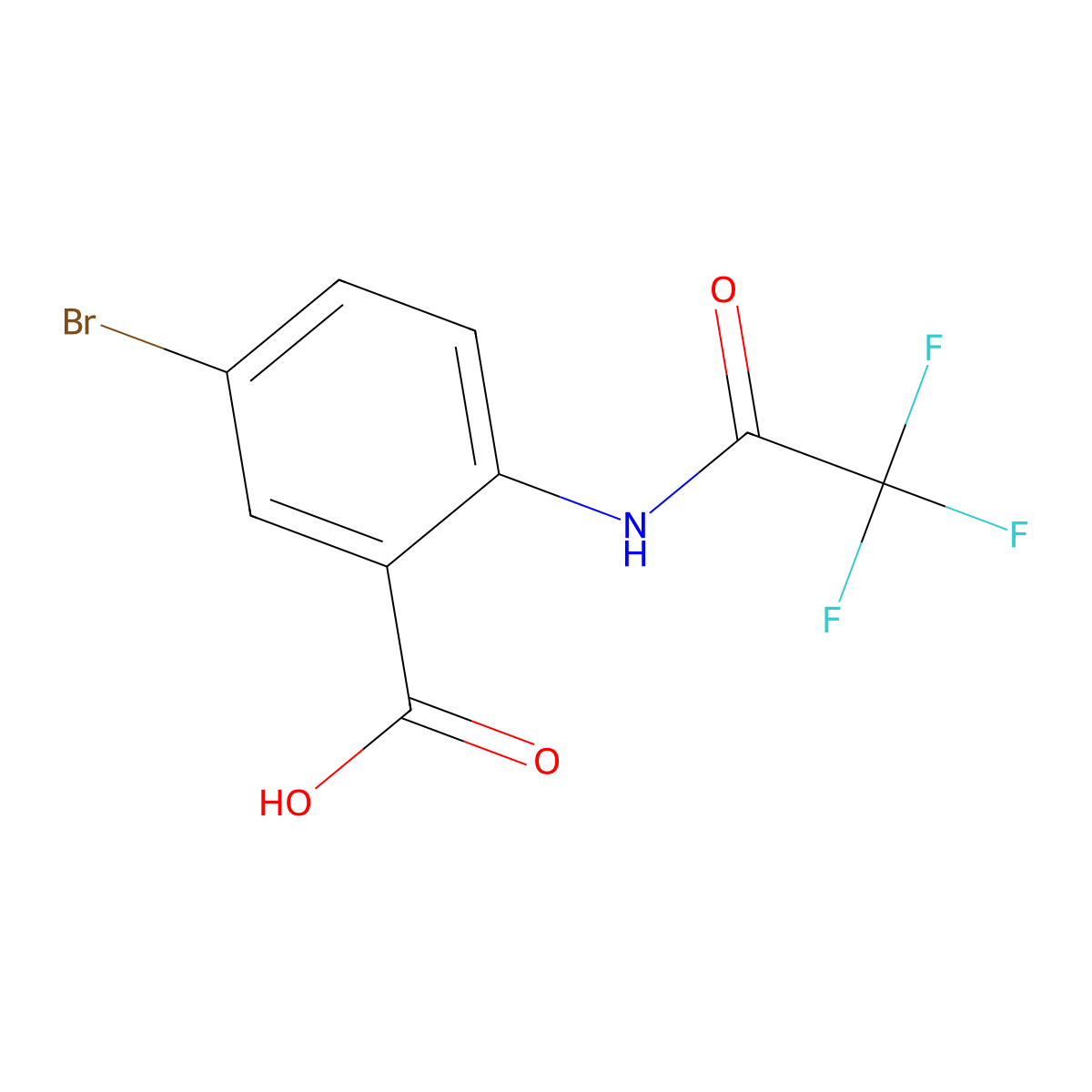 5-Bromo-2-(trifluoroacetamido)benzoic acid molecular structure, CAS 341521-24-2