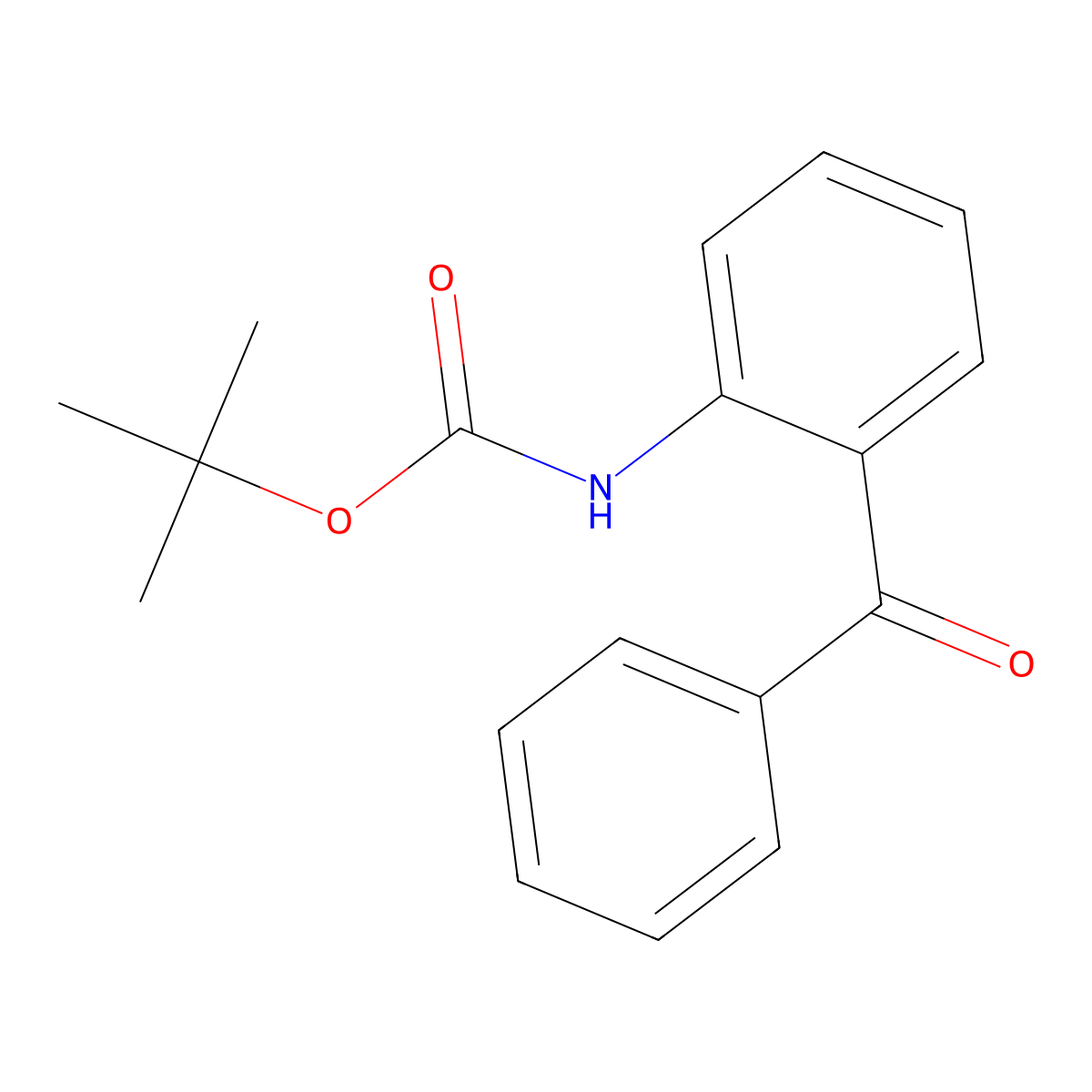 Tert-butyl N-(2-benzoylphenyl)carbamate molecular structure, CAS 341521-27-5