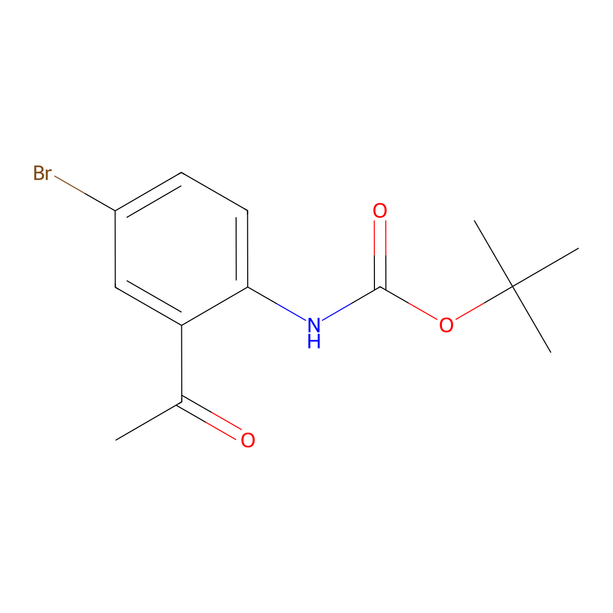 N-BOC 2-Acetyl-4-bromoaniline molecular structure, CAS 341521-29-7