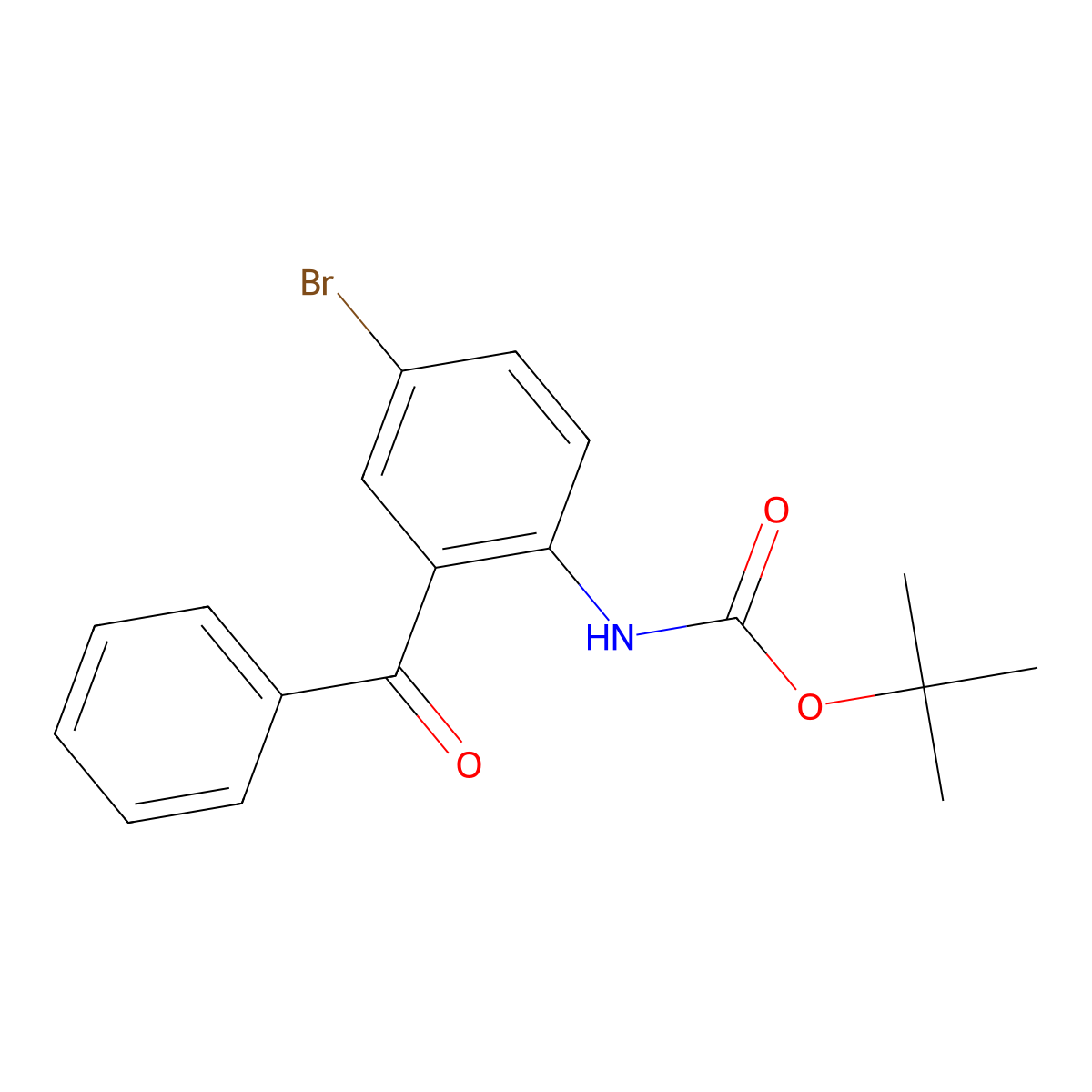 tert-butyl N-(2-benzoyl-4-bromophenyl)carbamate molecular structure, CAS 341521-31-1