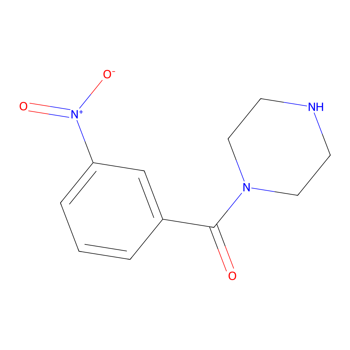 1-(3-Nitrobenzoyl)piperazine molecular structure, CAS 341529-34-8