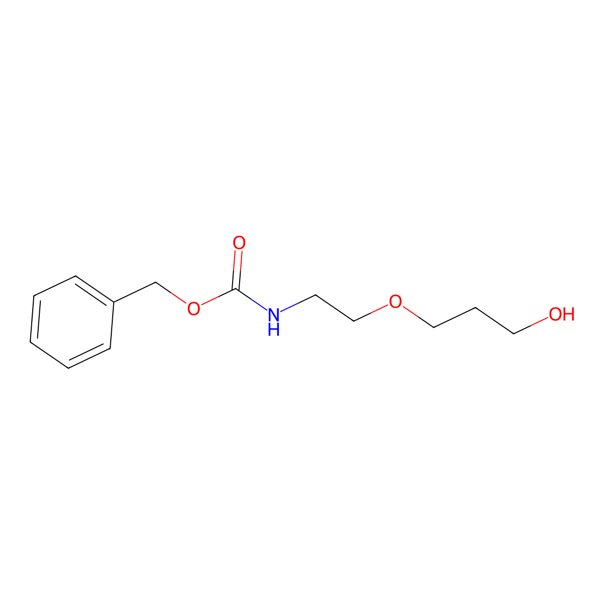 benzyl N-[2-(3-hydroxypropoxy)ethyl]carbamate molecular structure, CAS 341549-30-2