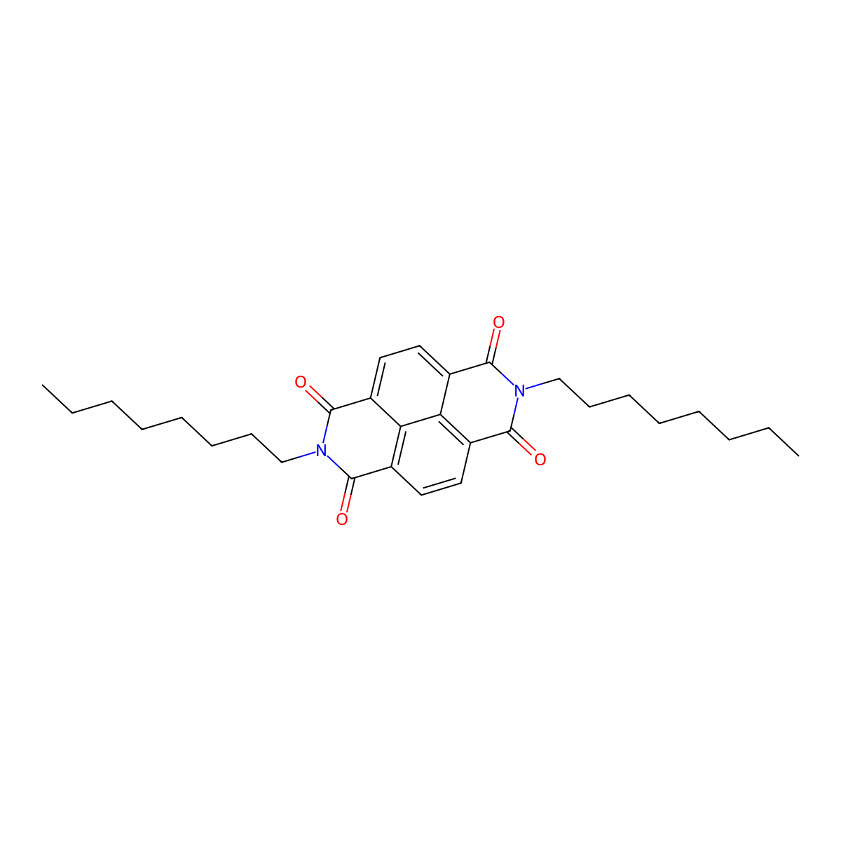 2,7-Dioctylbenzo[lmn][3,8]phenanthroline-1,3,6,8(2H,7H)-tetraone molecular structure, CAS 34155-21-0
