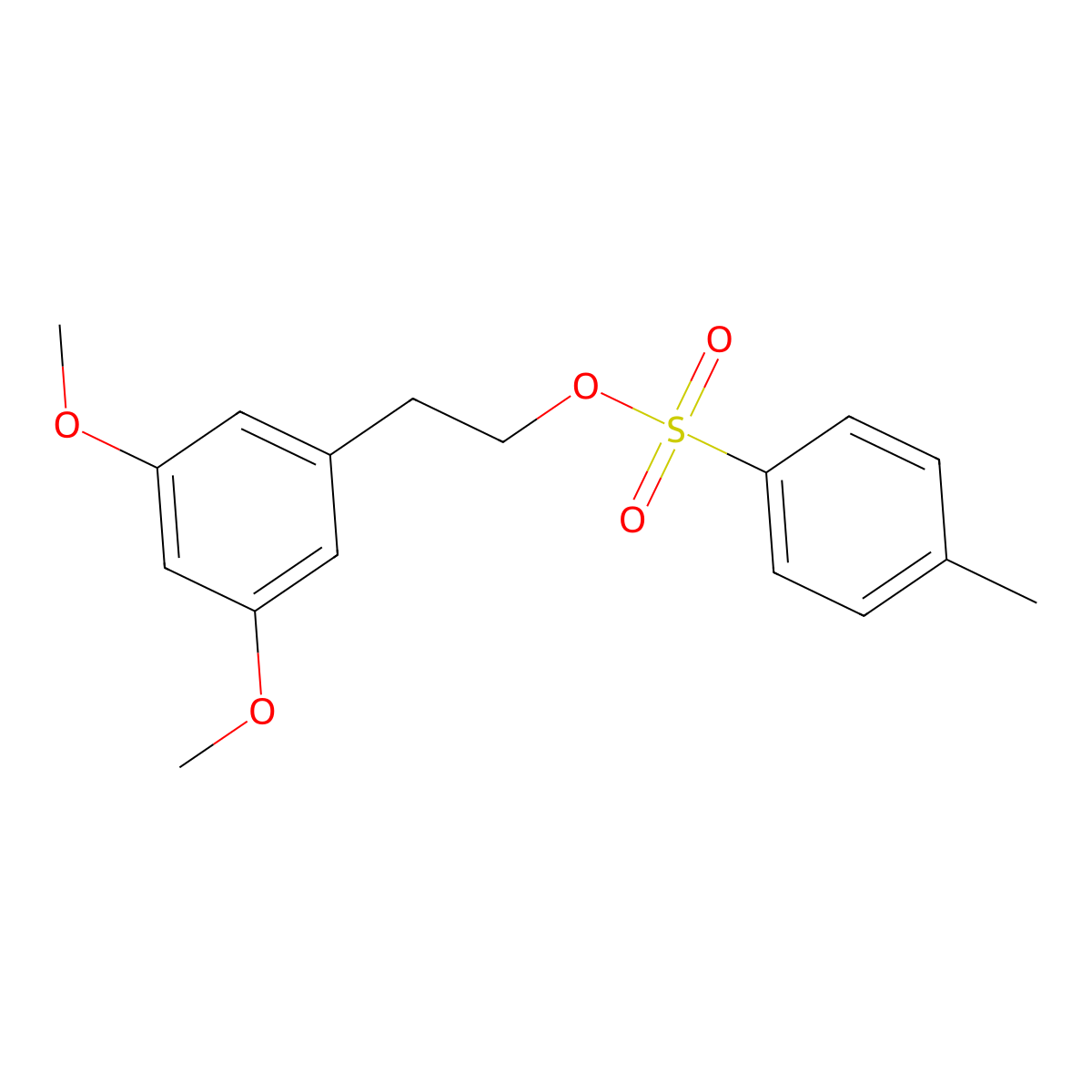 2-(3,5-Dimethoxyphenyl)ethyl 4-methylbenzene-1-sulfonate molecular structure, CAS 34155-94-7