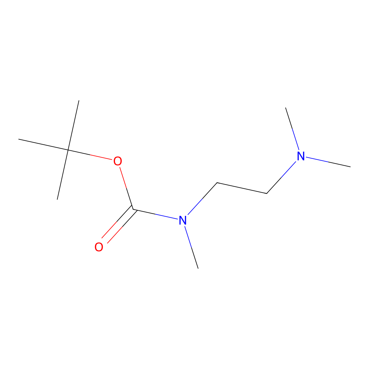 tert-butyl N-[2-(dimethylamino)ethyl]-N-methylcarbamate molecular structure, CAS 341551-61-9