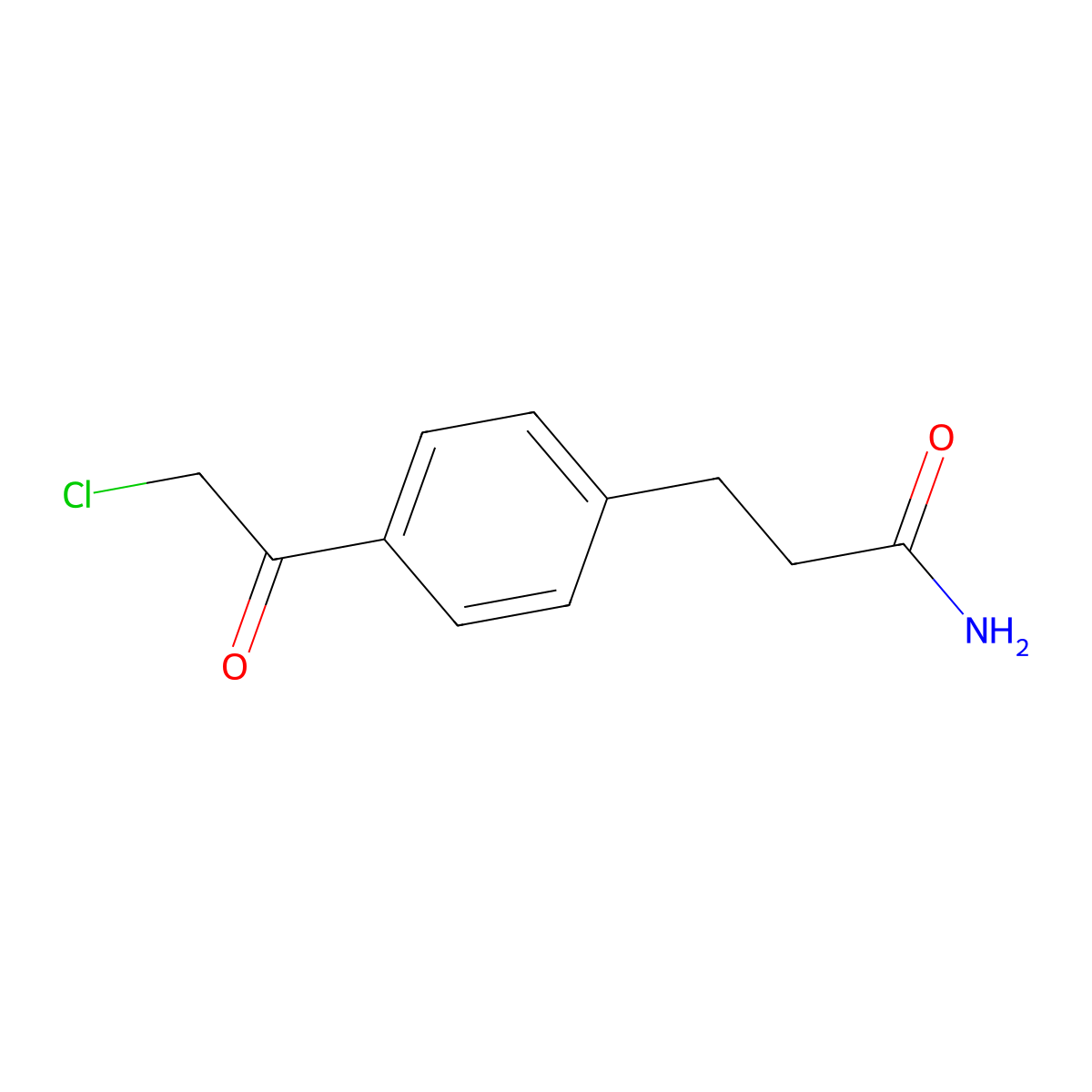 3-[4-(2-Chloroacetyl)phenyl]propanamide molecular structure, CAS 341553-02-4