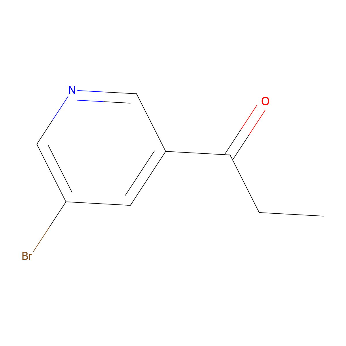 1-(5-Bromopyridin-3-YL)propan-1-one molecular structure, CAS 341555-43-9