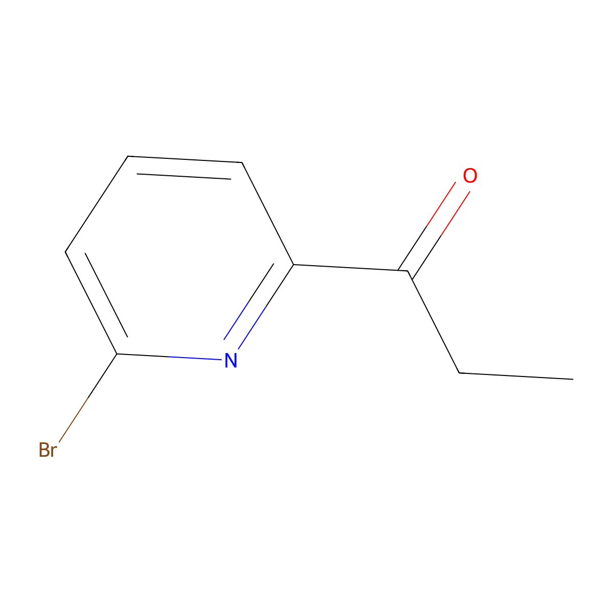 1-(6-Bromopyridin-2-yl)propan-1-one molecular structure, CAS 341556-25-0