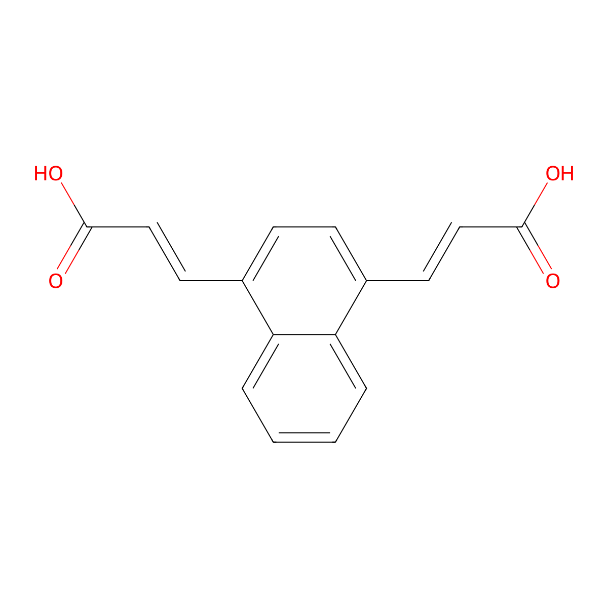 (2e,2'e)-3,3'-(Naphthalene-1,4-diyl)diacrylic acid molecular structure, CAS 341556-83-0