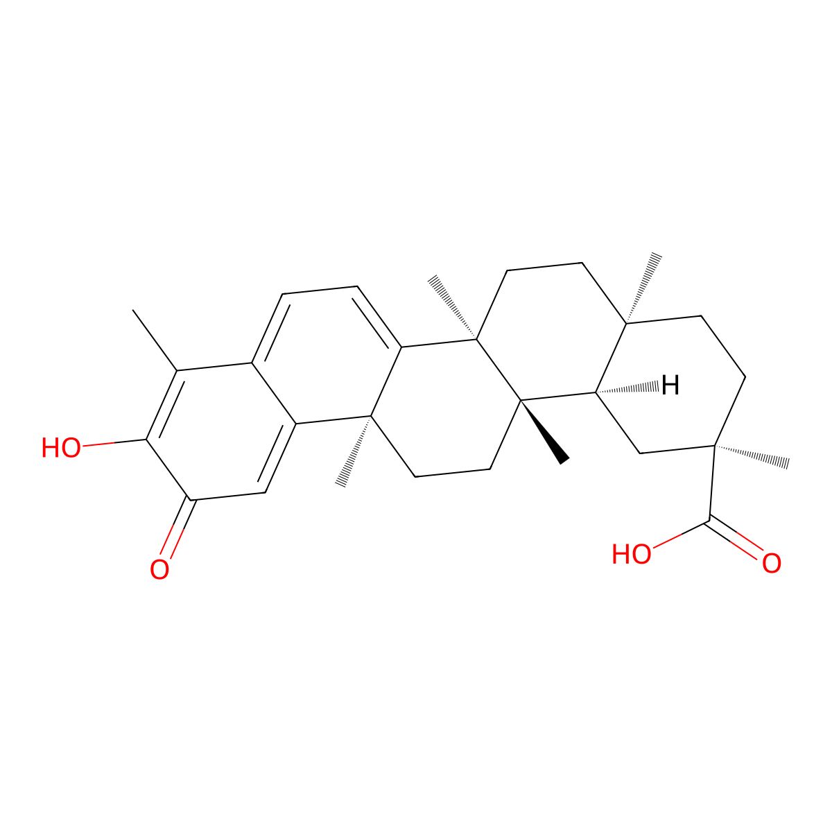 Celastrol molecular structure, CAS 34157-83-0