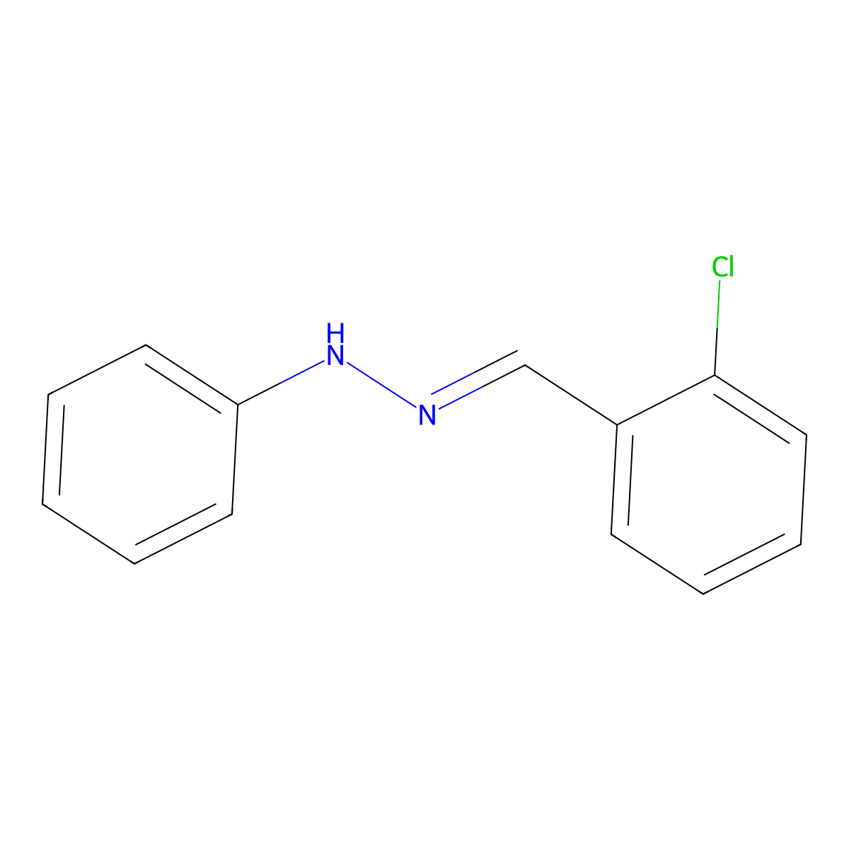 2-Chlorobenzaldehyde 2-phenylhydrazone molecular structure, CAS 34158-76-4