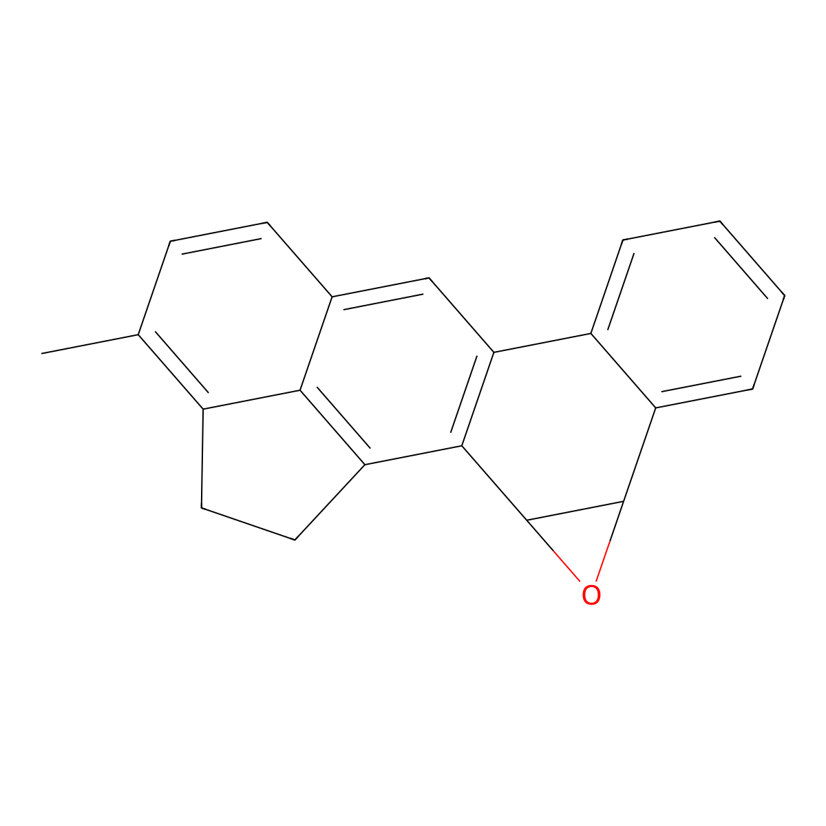 1a,10,11,11c-Tetrahydro-9-methylbenz(7,8)aceanthryleno(9,10-b)oxirene molecular structure, CAS 3416-21-5