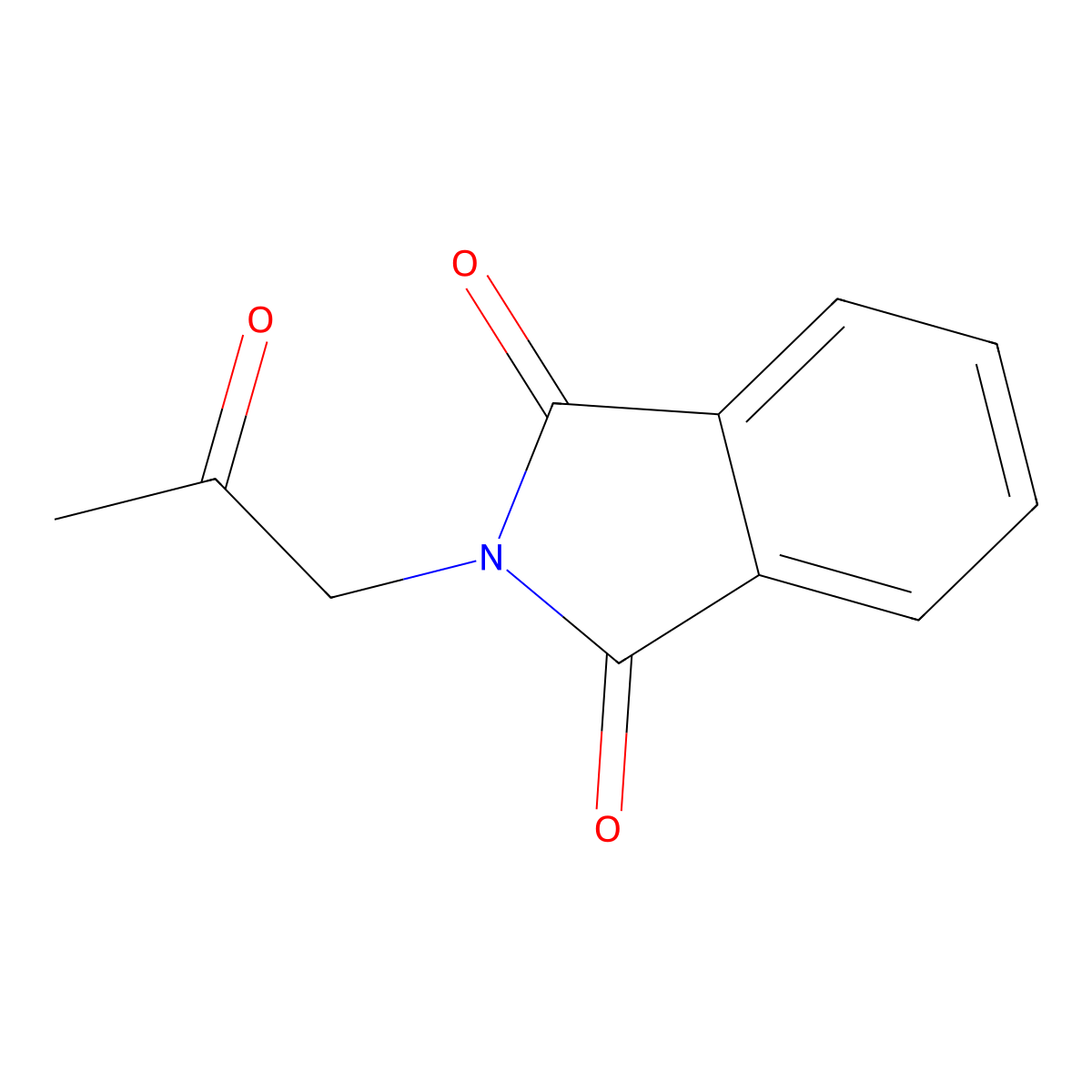 Phthalimidoacetone molecular structure, CAS 3416-57-7