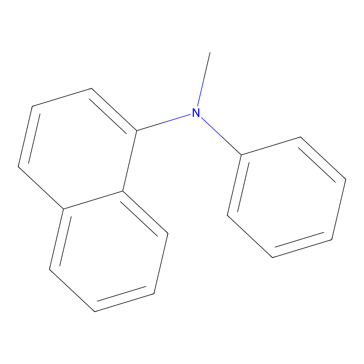 N-Methyl-N-phenylnaphthalen-1-amine molecular structure, CAS 34160-17-3