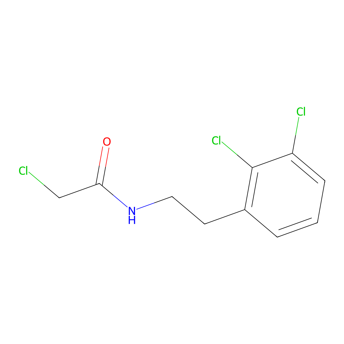 2-chloro-N-[2-(2,3-dichlorophenyl)ethyl]acetamide molecular structure, CAS 34162-21-5