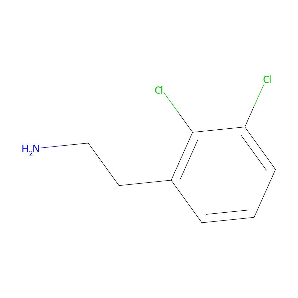 2-(2,3-Dichlorophenyl)ethanamine molecular structure, CAS 34164-43-7