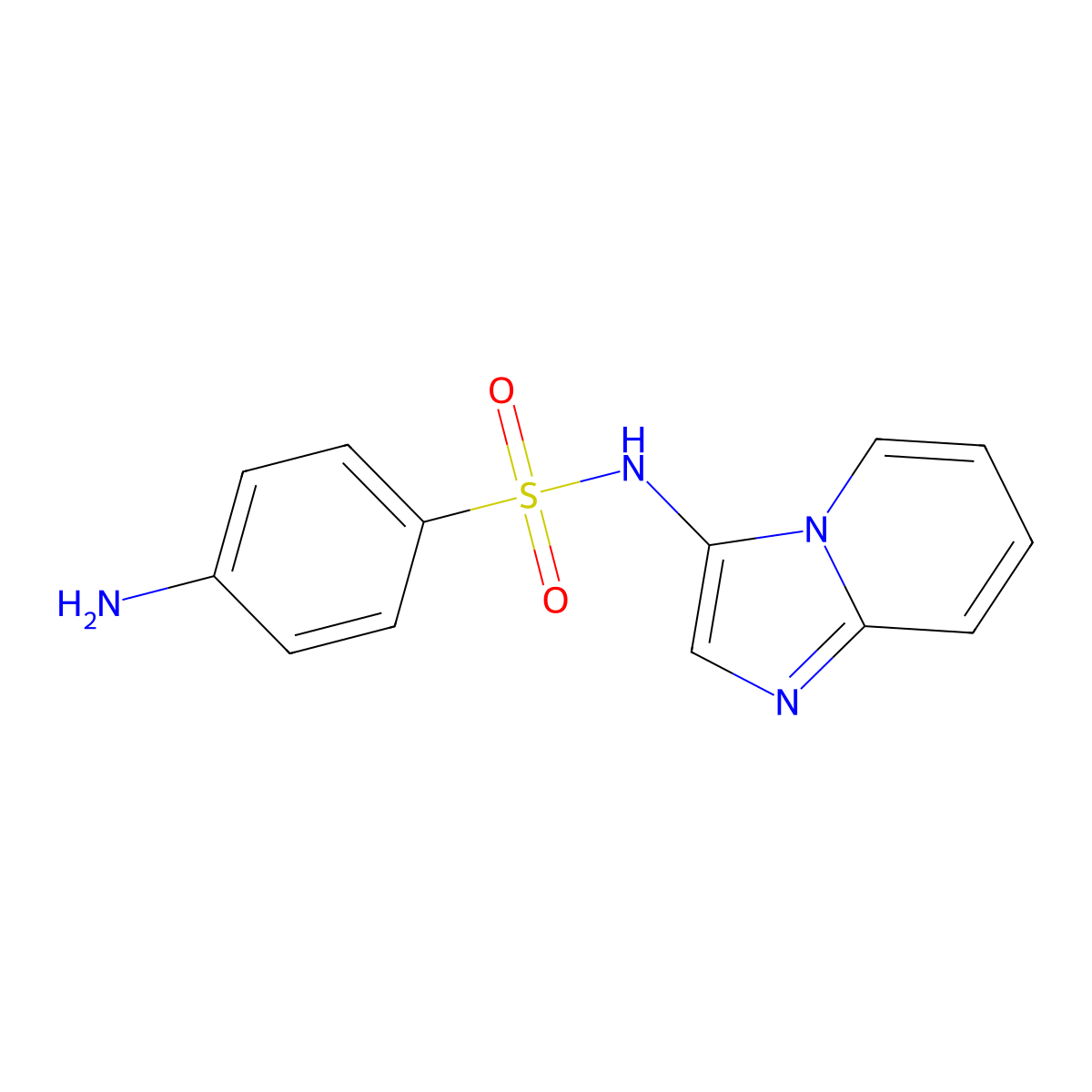 4-amino-N-imidazo[1,2-a]pyridin-3-ylbenzenesulfonamide molecular structure, CAS 34164-71-1