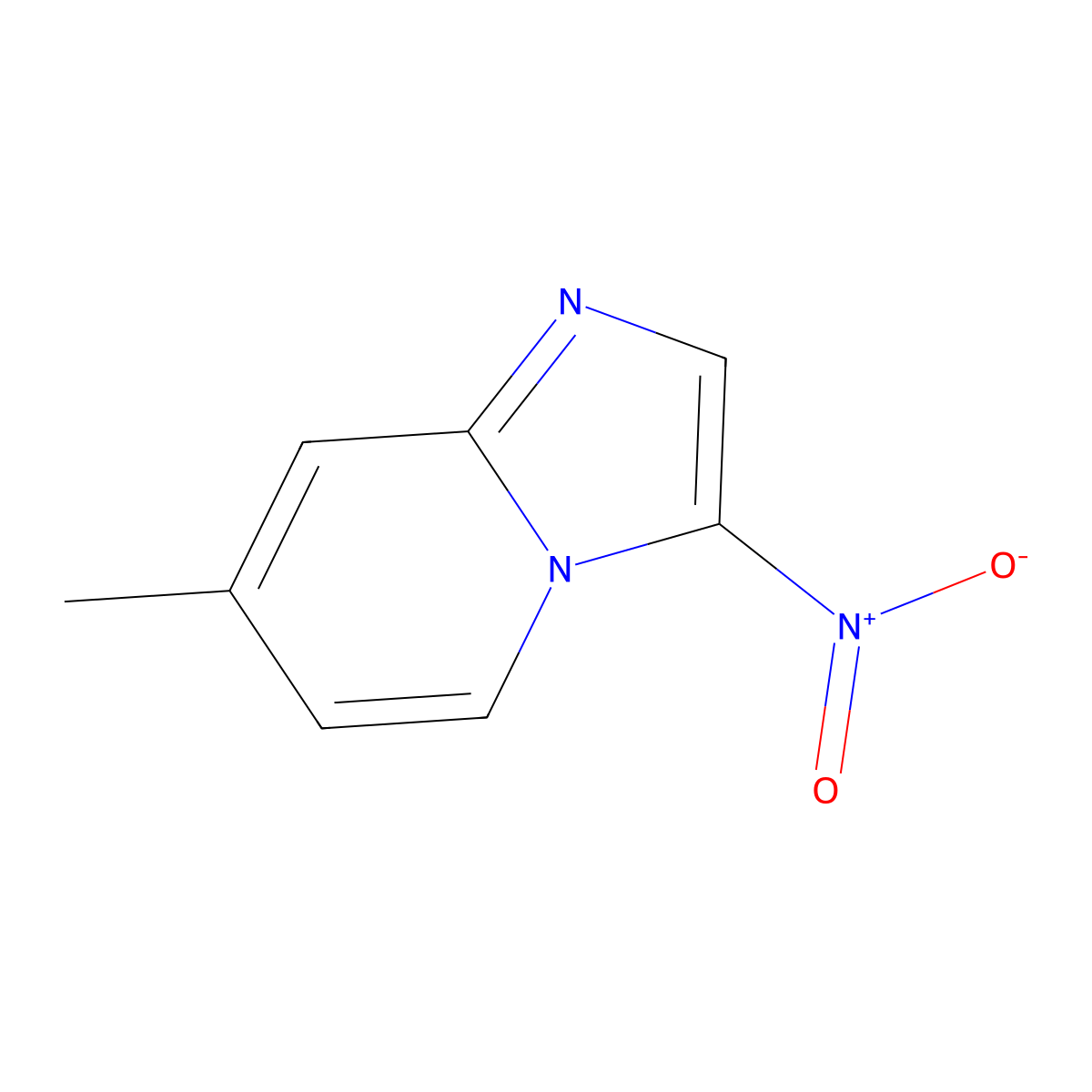 7-Methyl-3-nitroimidazo(1,2-a)pyridine molecular structure, CAS 34165-07-6
