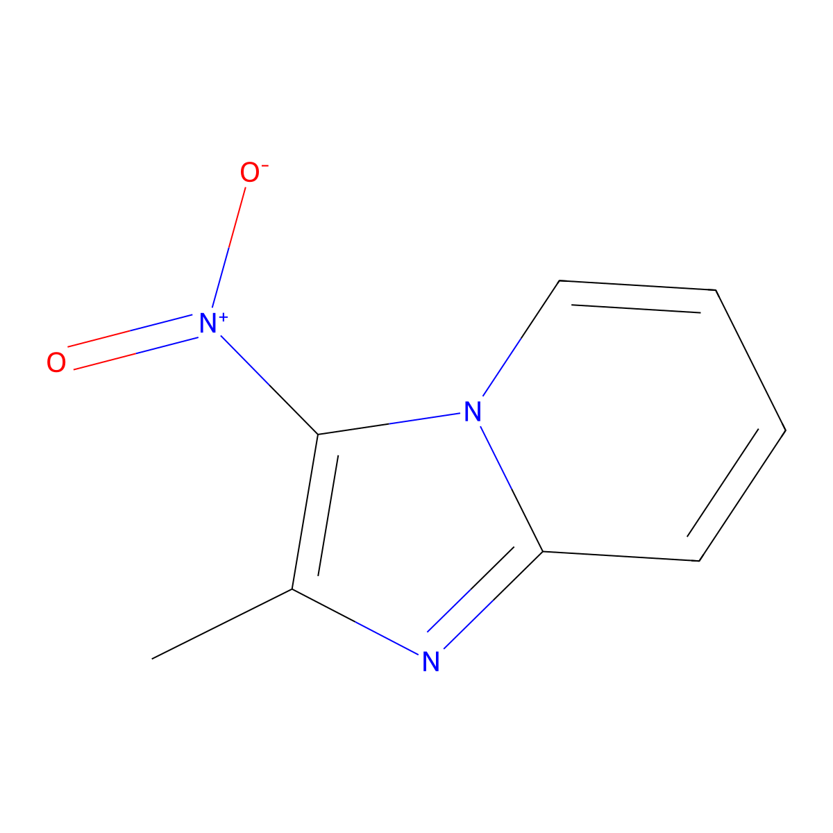 2-Methyl-3-nitroimidazo[1,2-a]pyridine molecular structure, CAS 34165-09-8