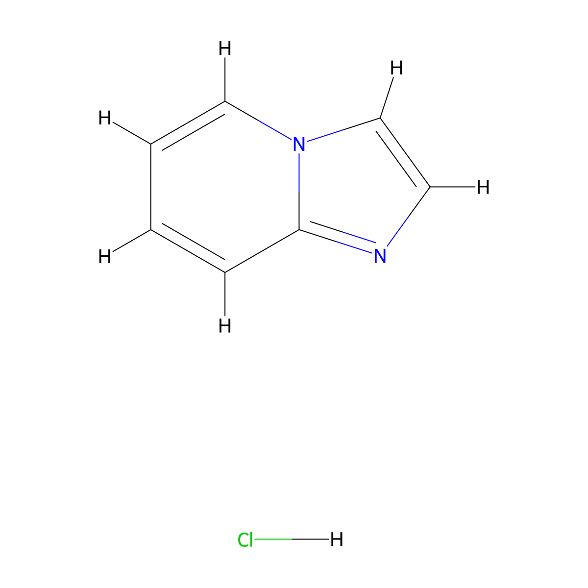 Imidazo[1,2-a]pyridine hydrochloride molecular structure, CAS 34167-64-1