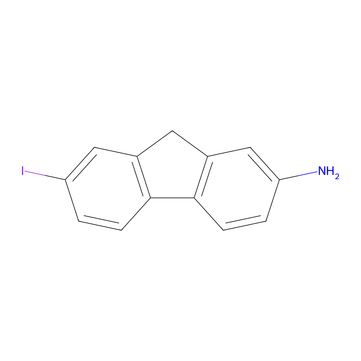 7-Iodo-9h-fluoren-2-amine molecular structure, CAS 34172-48-0