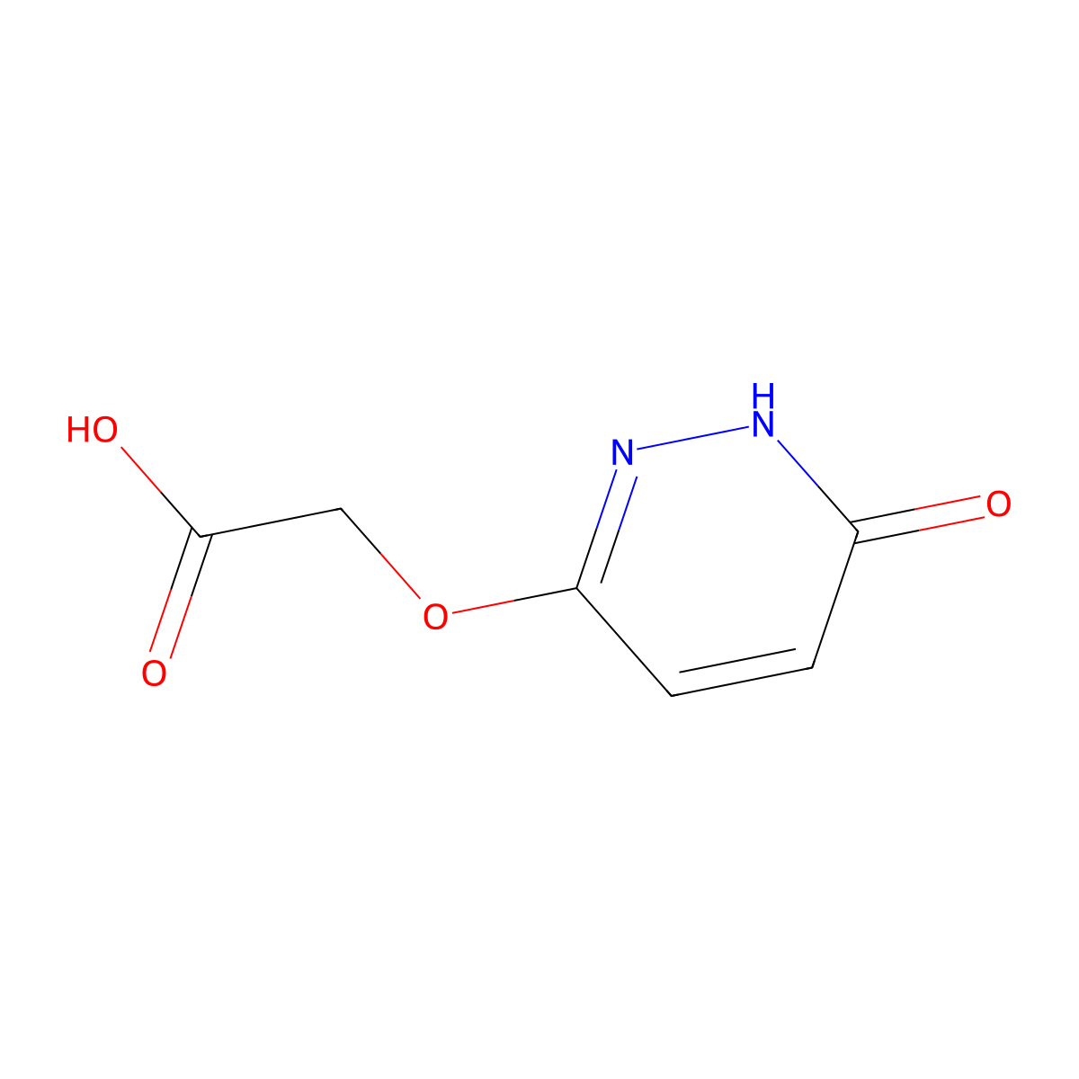 2-((6-Oxo-1,6-dihydropyridazin-3-yl)oxy)acetic acid molecular structure, CAS 34173-61-0