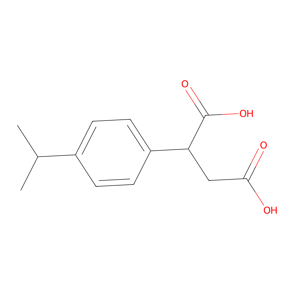 2-[4-(Propan-2-yl)phenyl]butanedioic acid molecular structure, CAS 34177-40-7
