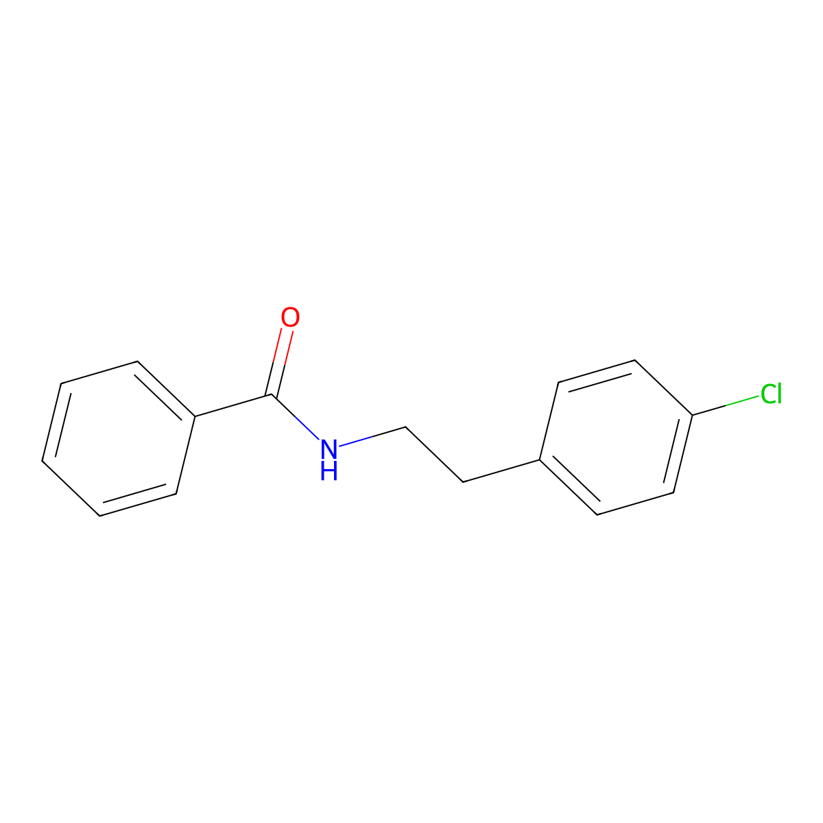 Benzamide, N-(p-chlorophenethyl)- molecular structure, CAS 3418-95-9