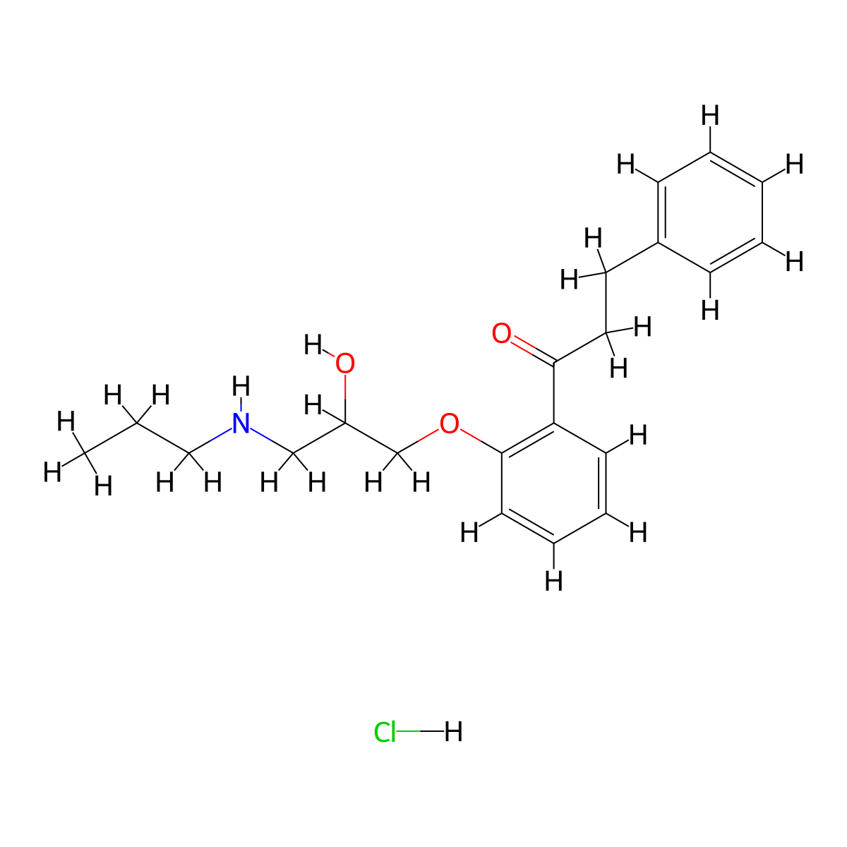 Propafenone Hydrochloride molecular structure, CAS 34183-22-7