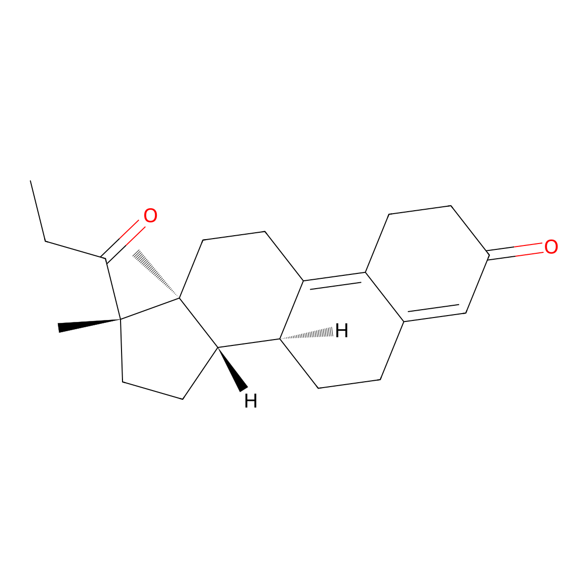Promegestone molecular structure, CAS 34184-77-5