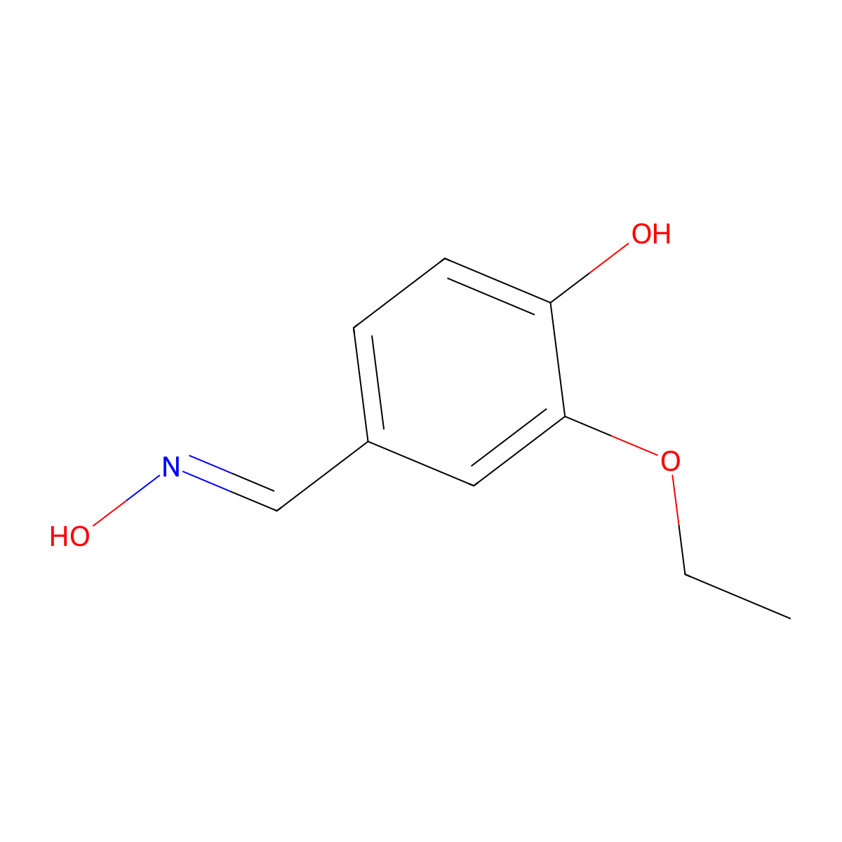 2-ethoxy-4-[(1E)-(hydroxyimino)methyl]phenol molecular structure, CAS 34184-93-5