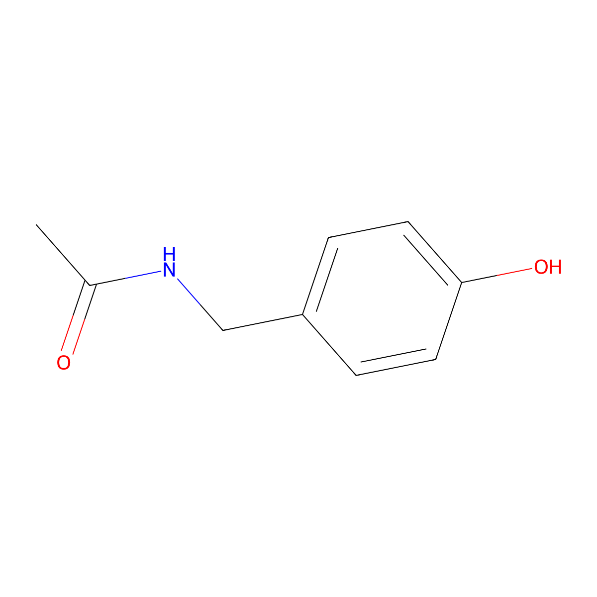 N-[(4-hydroxyphenyl)methyl]acetamide molecular structure, CAS 34185-04-1