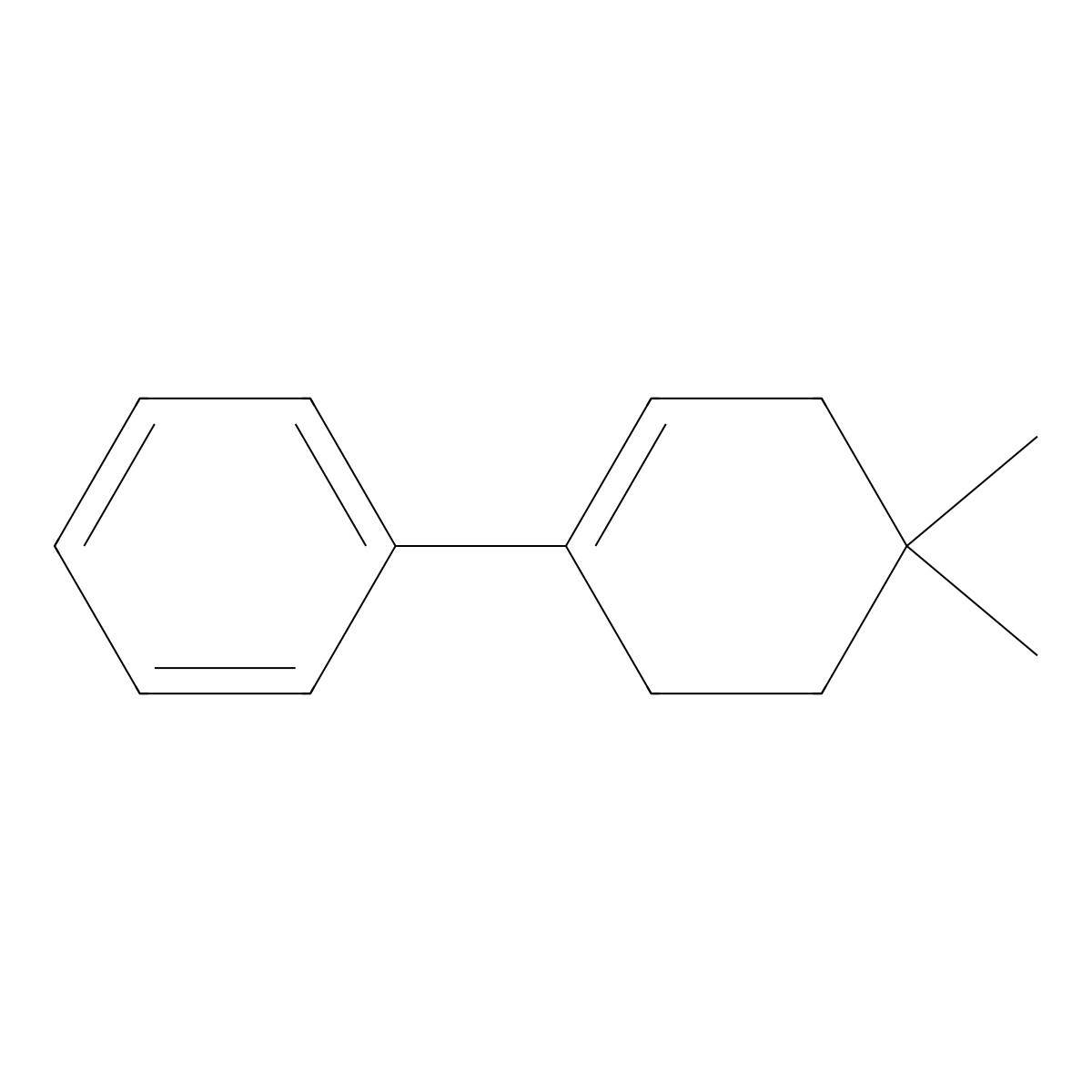 4,4-Dimethyl-2,3,4,5-tetrahydro-1,1'-biphenyl molecular structure, CAS 3419-72-5