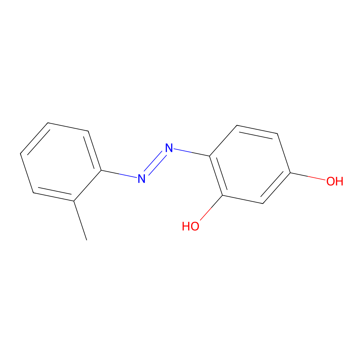 4-[2-(2-Methylphenyl)diazenyl]-1,3-benzenediol molecular structure, CAS 34191-31-6