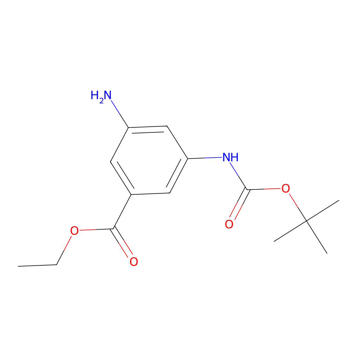3-Amino-5-Boc-amino-benzoic acid ethyl ester molecular structure, CAS 341925-61-9