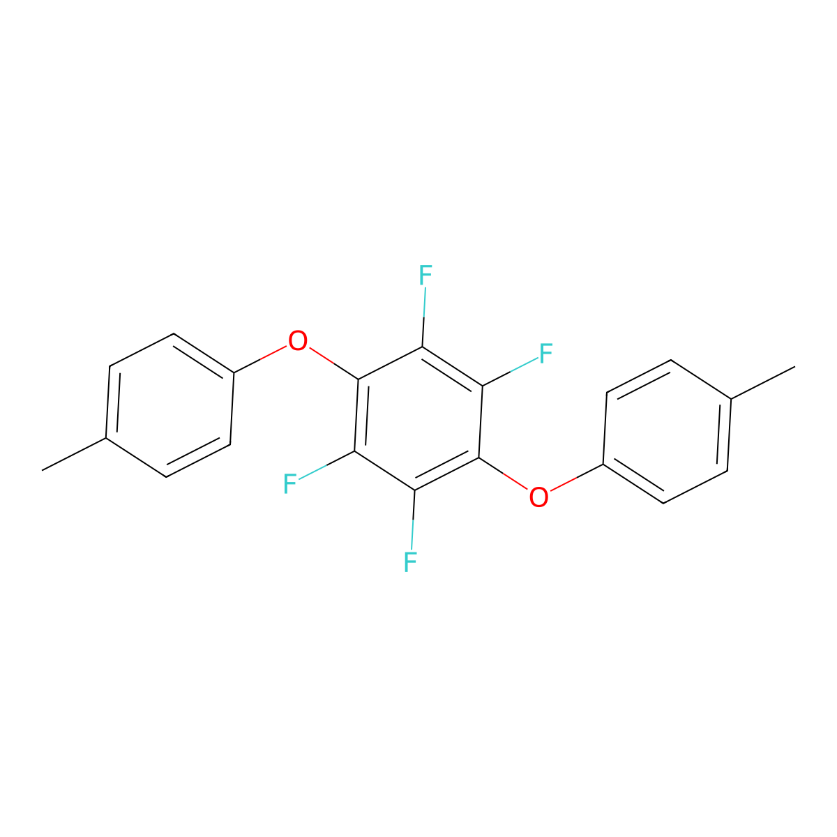 1,2,4,5-Tetrafluoro-3,6-bis(4-methylphenoxy)benzene molecular structure, CAS 34193-63-0